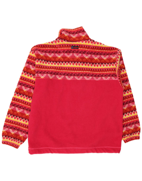 Invicta Herre Grafisk Loose Fit Fleece Jumper Medium Pink Geometrisk
