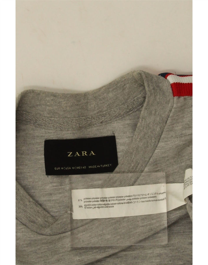 Zara Sweatshirt-trøje til mænd Medium Grey Flecked Polyester