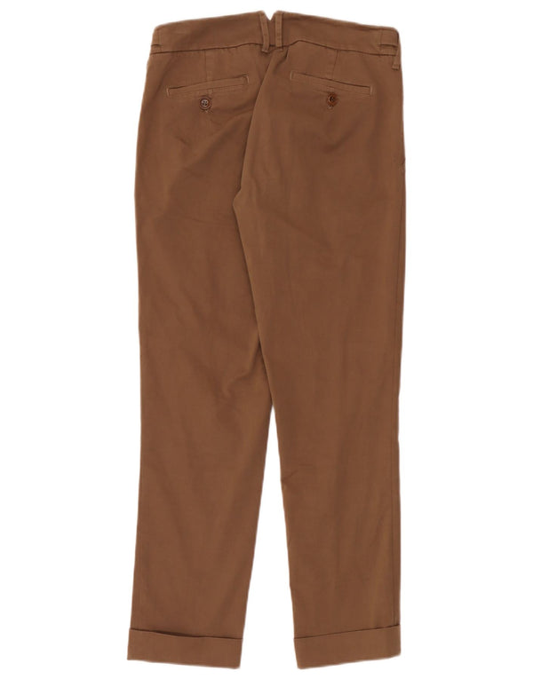 Max Mara Dame Weekend Lavtalje Slim Chino Bukser UK 4 XS W28 L26 Brun