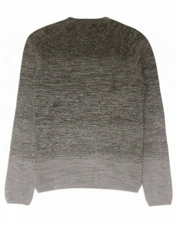 Jack & Jones Mens Boat Neck Jumper Sweater Large Khaki Flecked