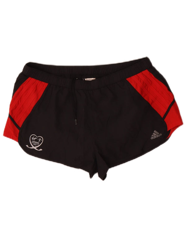Adidas Womens Climacool Sports Shorts UK 16 Large Black Colourblock