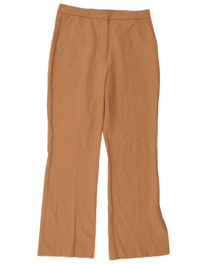Zara Dame Flare Chino Bukser Large W30 L31 Brun Polyester