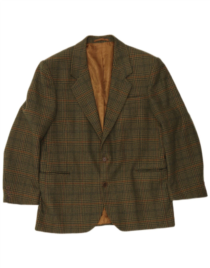 Incom Herre 2-knaps blazerjakke UK 38 Medium Khaki Houndstooth
