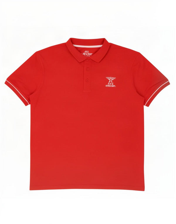 Avirex Dame Polo Shirt UK 18 XL Rød Bomuld