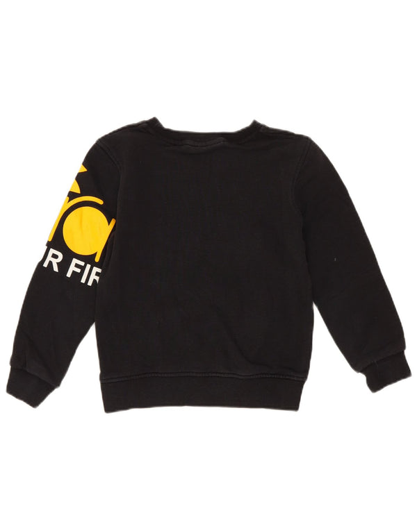 Diadora Boys Grafisk T-Shirt Top 3-4 år Sort Bomuld Sports