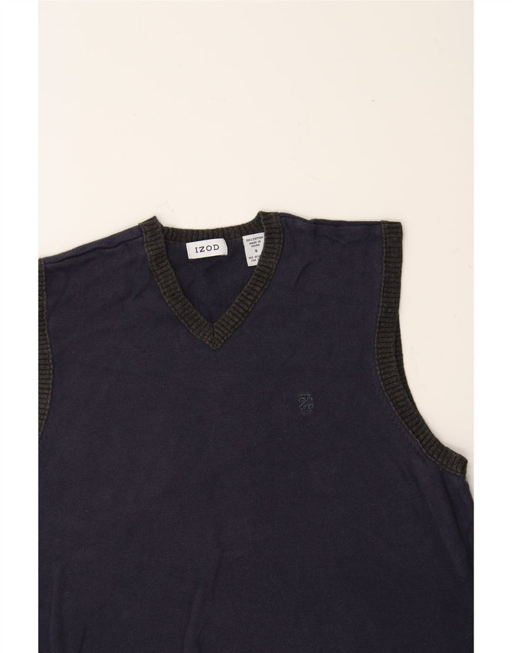 IZOD Mens Vest Tank Top Small Navy Blue Cotton Vintage Izod and Second-Hand Izod from Messina Hembry 