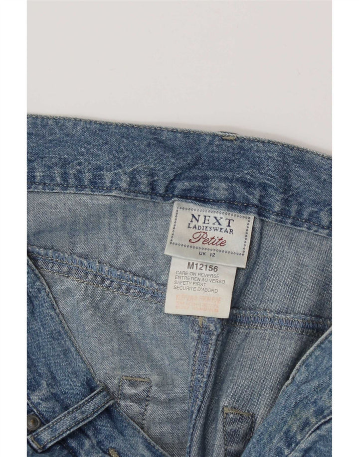 Næste Dame Petite Denim Nederdel UK 12 Medium W28 Blue Cotton