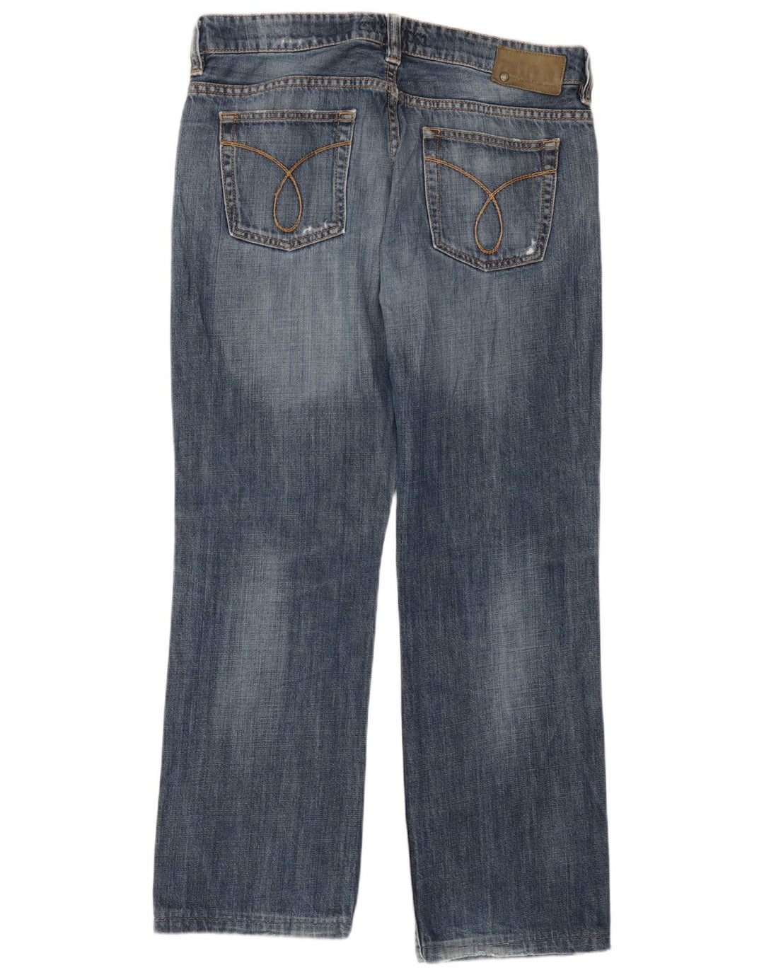Calvin Klein Herre Distressed Straight Jeans W34 L28 Blå