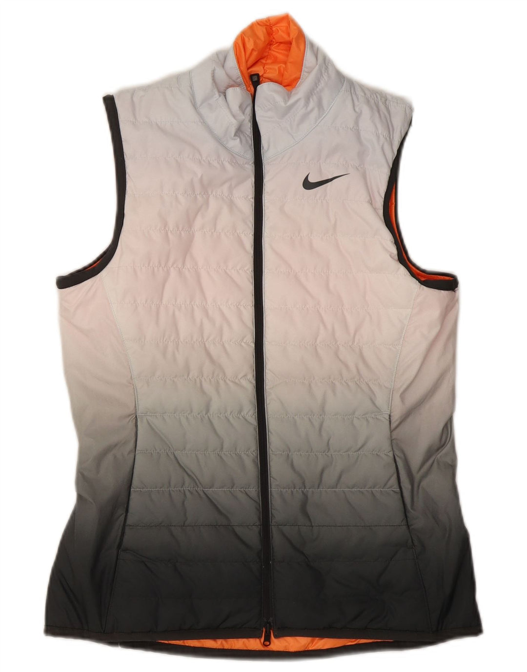 Nike Womens Reversible Gilet UK 10 Small Orange Polyester