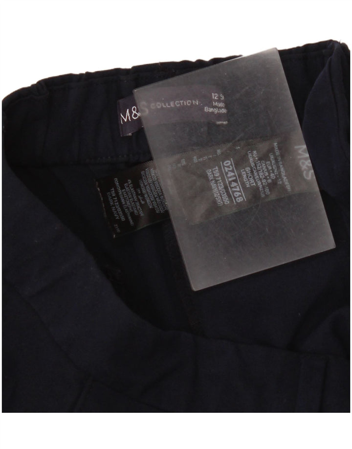 Marks & Spencer jakkesætsbukser til kvinder UK 12 Medium W30 L28 Marineblå