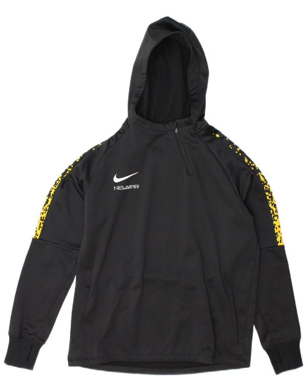 Nike drenge Dri Fit grafisk hættetrøjetrøje 13-14 år XL grå polyester