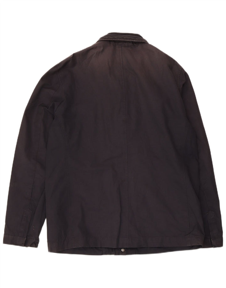 Marks & Spencer Herre Autograph Utility Jacket UK 40 Large Navy Blue Cotton