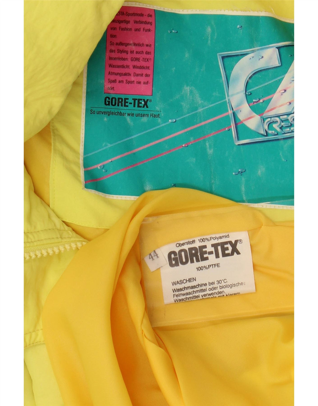 CRESTA Gore-Tex Oversized Utility-jakke til kvinder EU 44 XL Gul polyamid