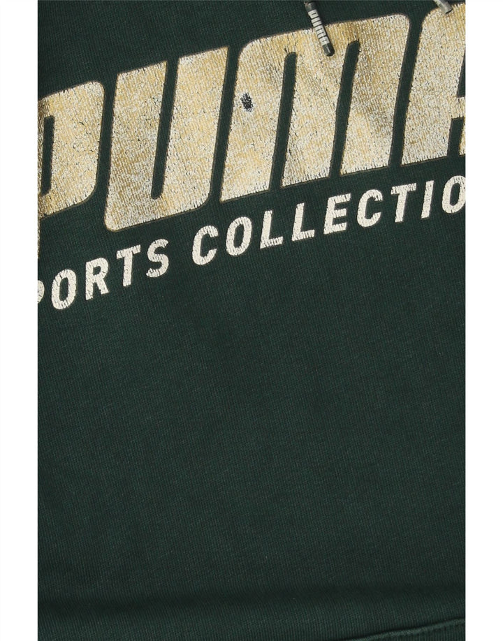 PUMA Grafisk hættetrøje til mænd, lille grøn bomuld