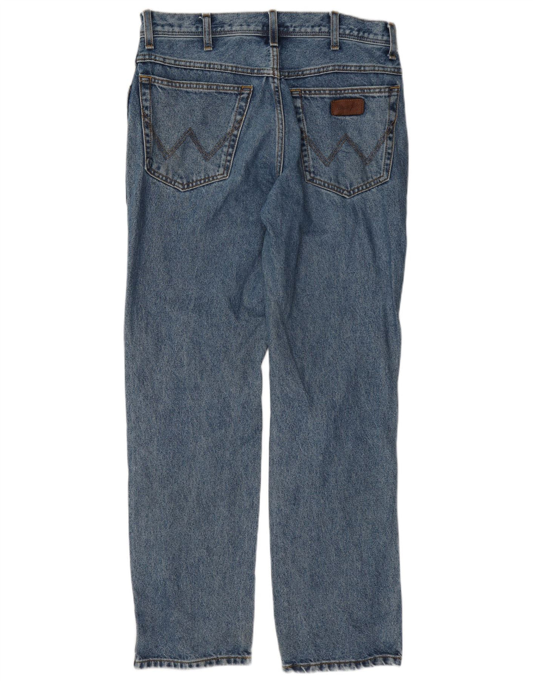 Wrangler Herre Regular Fit Straight Jeans W34 L32 Blå Bomuld