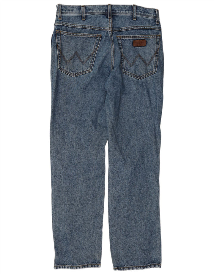 Wrangler Herre Regular Fit Straight Jeans W34 L32 Blå Bomuld