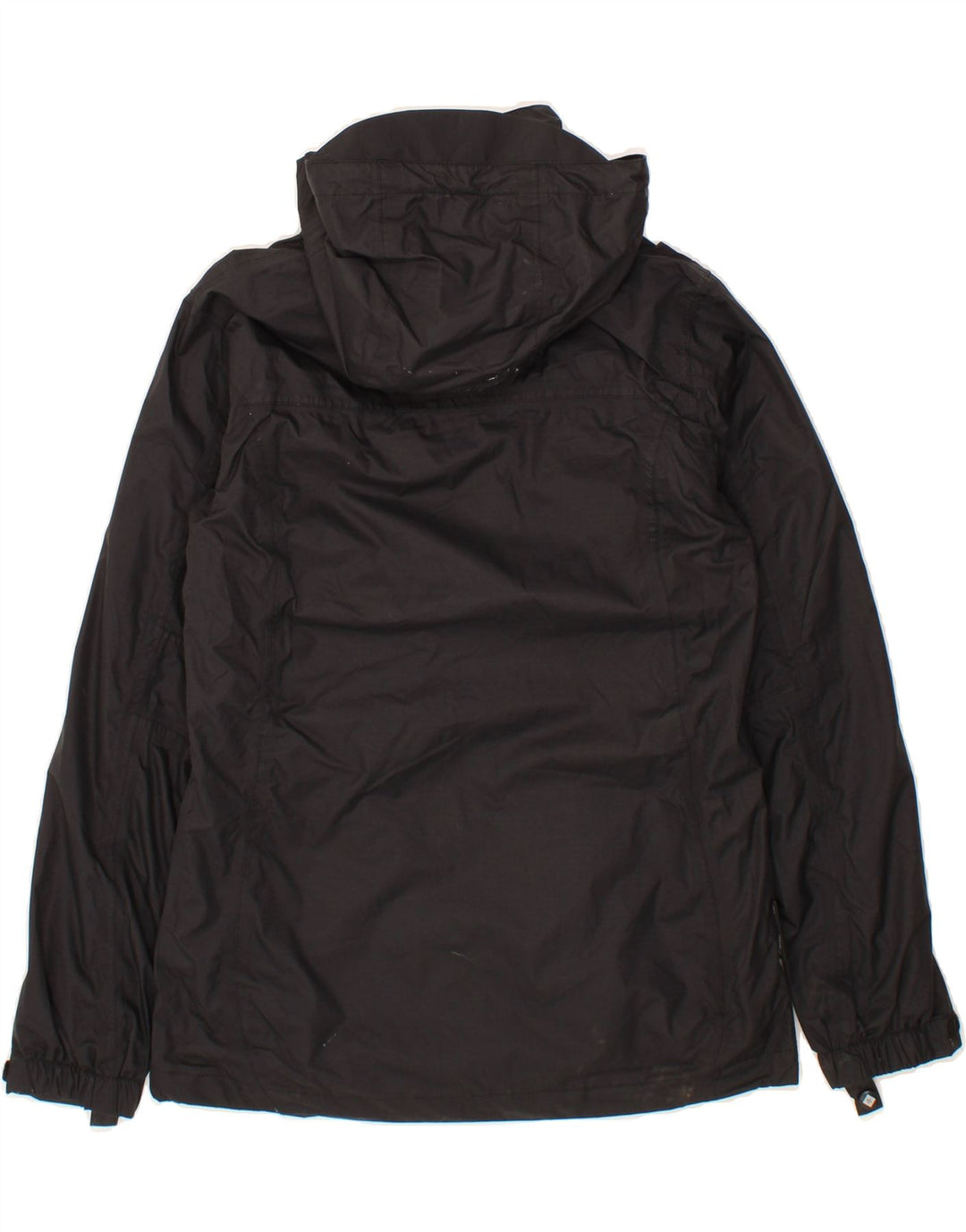 MOUNTAIN WAREHOUSE Womens Hooded Windbreaker Jacket UK 8 Small Black Nylon Vintage Mountain Warehouse and Second-Hand Mountain Warehouse from Messina Hembry 