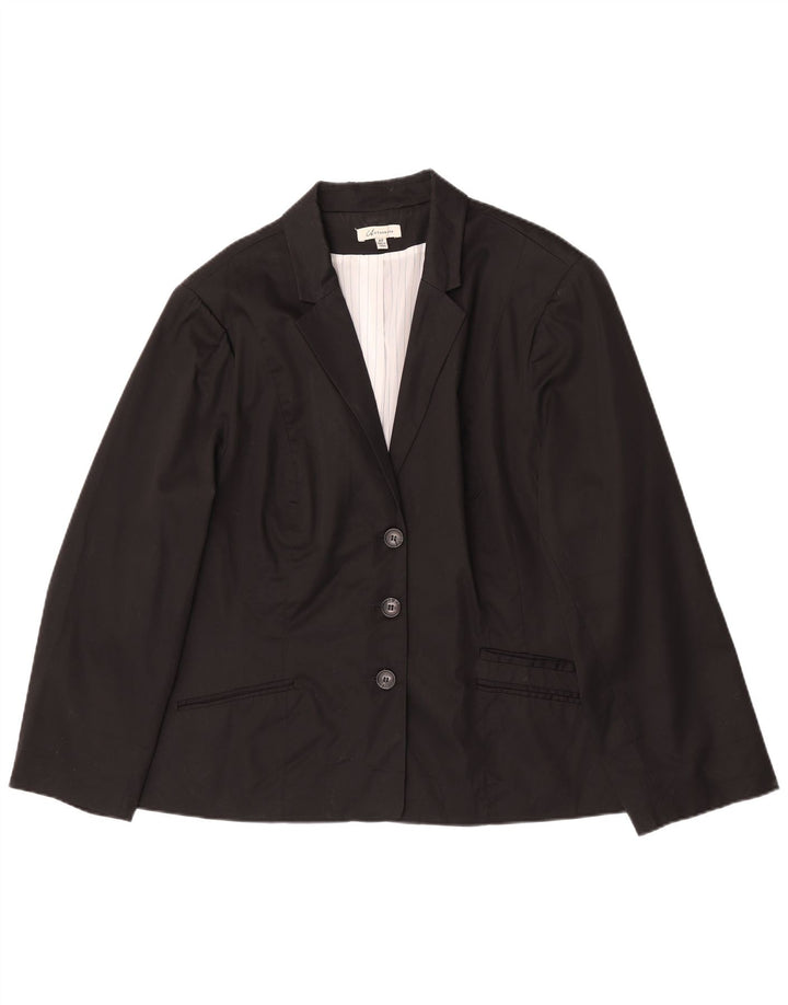 Marks & Spencer Dame Autograph 3 Button Blazer Jacket UK 22 3XL Sort