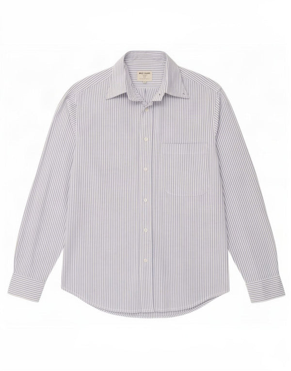 Rifle Mens Shirt Medium Blue Pinstripe Cotton