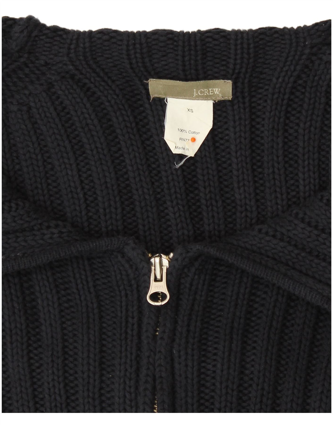 J. CREW Sweater med hætte til kvinder UK 6 XS marineblå bomuld