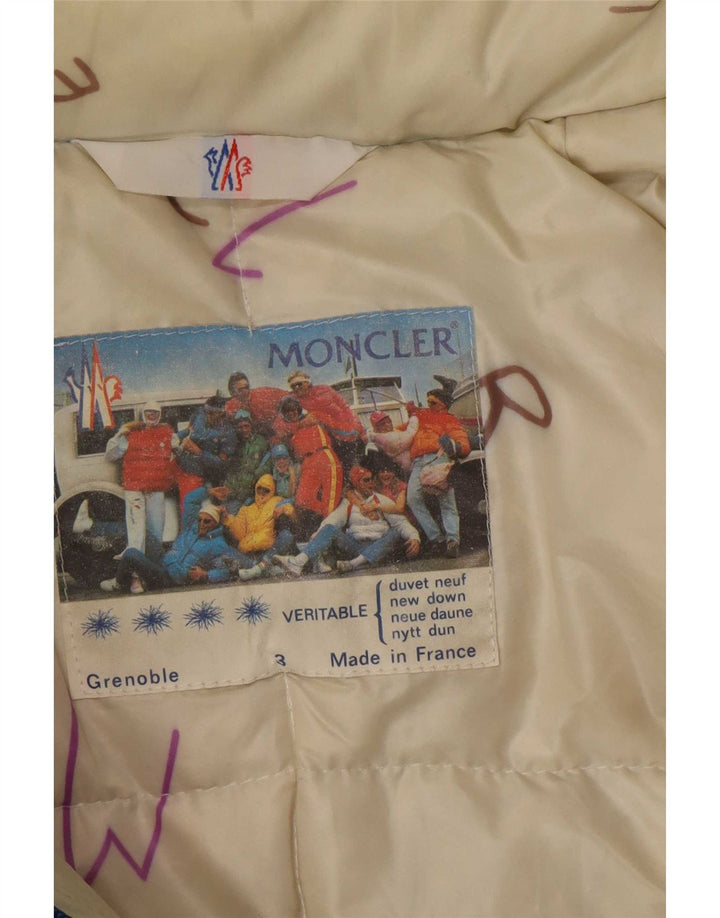 Moncler Herre Hooded Polstret Jakke Størrelse 3 Stor Blå Polyamid
