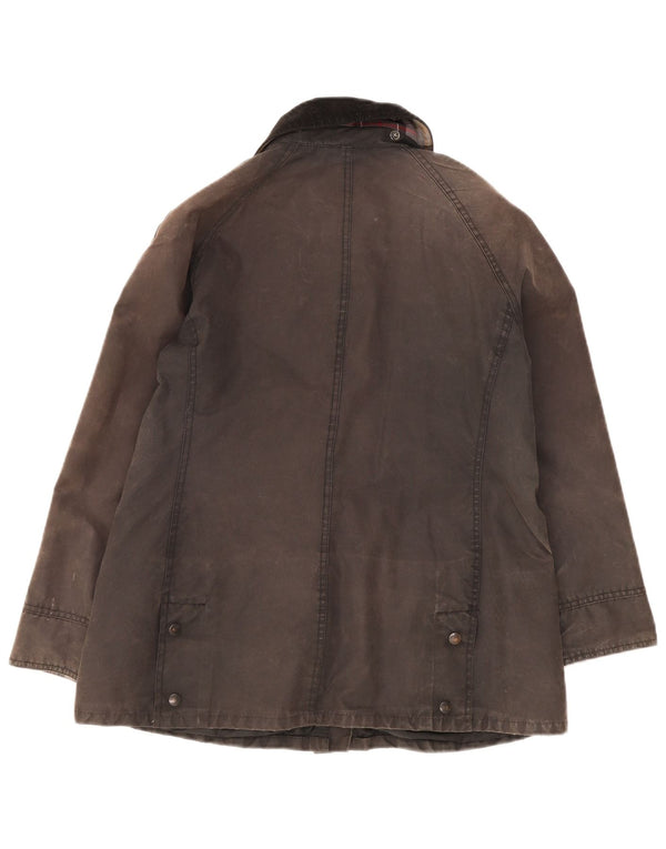Barbour Womens vokset bomuldsjakke UK 14 Large Grå