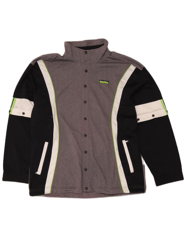 Lotto Mens Tracksuit Top Jacket UK 44/46 2XL Grey Colourblock Polyester