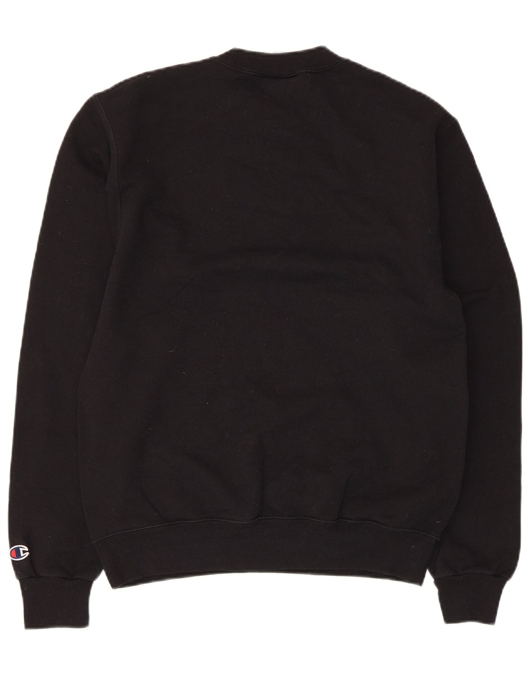 Champion Womens Regular Fit Sweatshirt Jumper UK 10 Small Black Bomuld