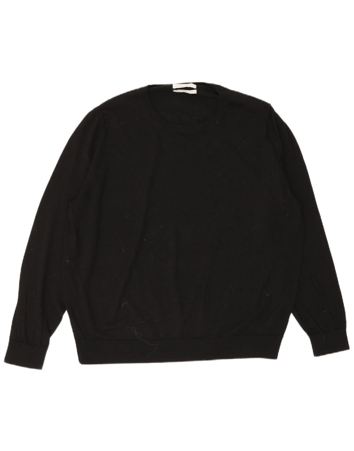MARKS & SPENCER Dame sweater med rund hals DK 24 4XL Sort