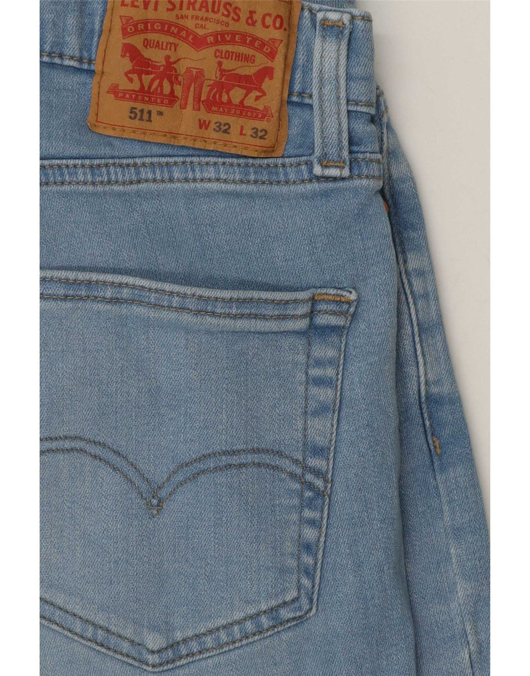 Levi's Herre 511 Slim Jeans W32 L32 Blå Bomuld
