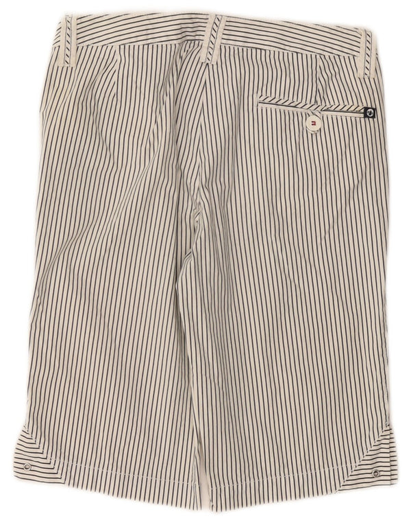 Murphy & Nye Bermuda-shorts til kvinder W28 Medium hvid stribet bomuld