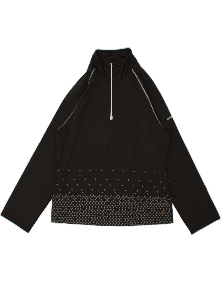 TRESPASS Womens Pullover Tracksuit Top UK 18 XL Black Geometric Vintage Trespass and Second-Hand Trespass from Messina Hembry 