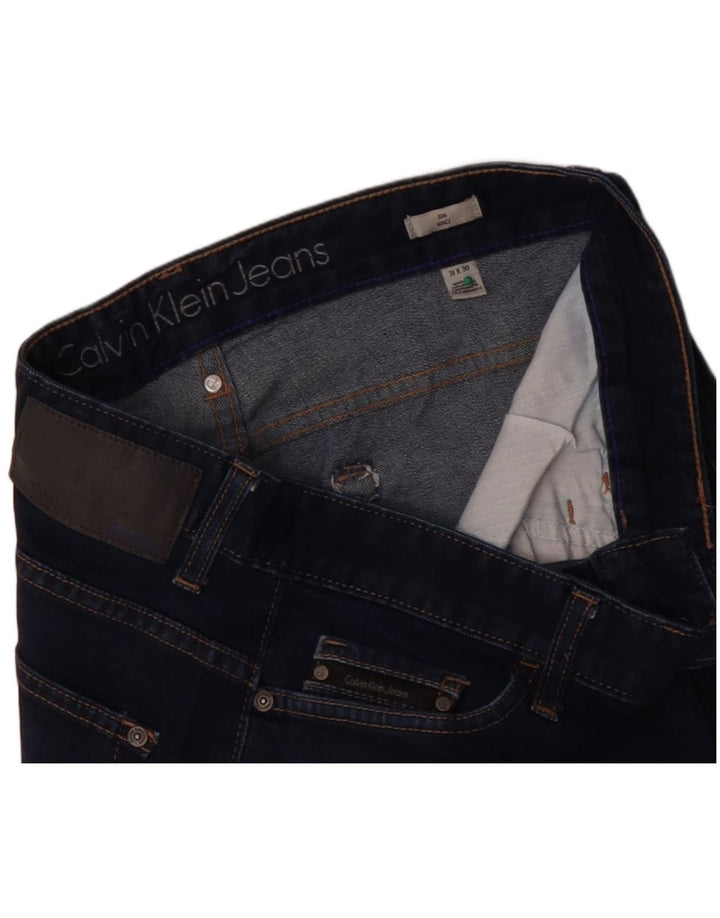 CALVIN KLEIN Straight jeans til mænd W31 L27 Marineblå bomuld