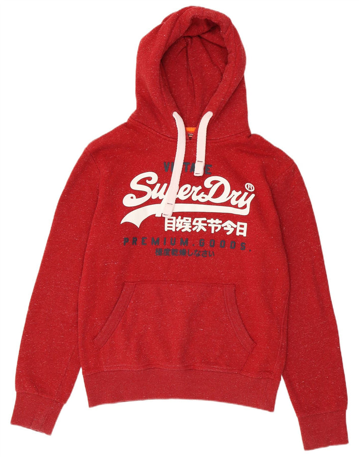 Superdry Grafisk hættetrøje til mænd Medium rød bomuld