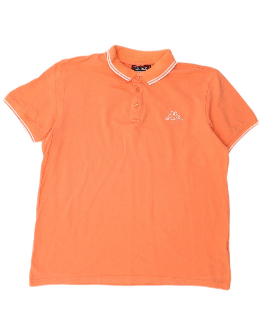 Kappa herre poloskjorte stor orange bomuld