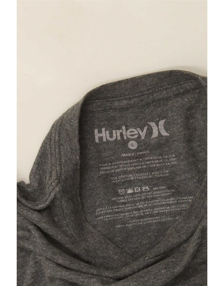 Hurley Herre Grafisk Top Langærmet Stor Grå Flecked Bomuld