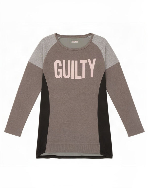 Replay Girls Grafisk Top Langærmet 7-8 År Grå Colourblock Viscose