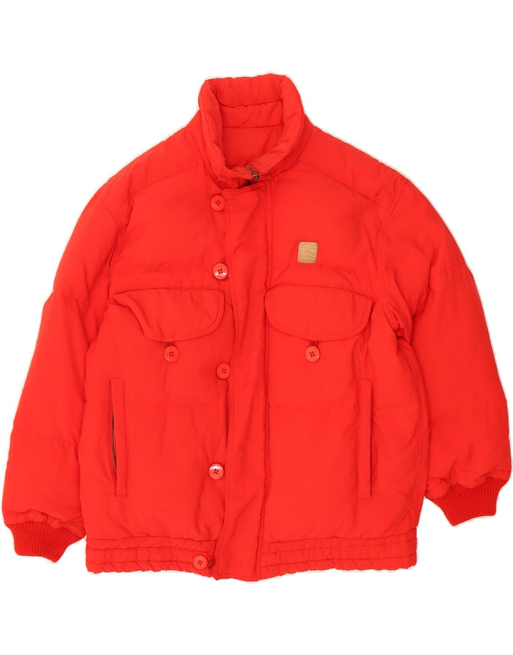VINTAGE Mens Loose Fit Padded Jacket IT 48 Medium Red Polyamide Vintage Vintage and Second-Hand Vintage from Messina Hembry 