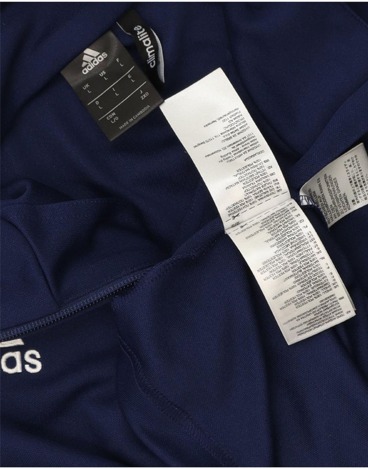 Adidas Herre Climalite Pullover med lynlås-hals Træningsdragt Top Stor marineblå