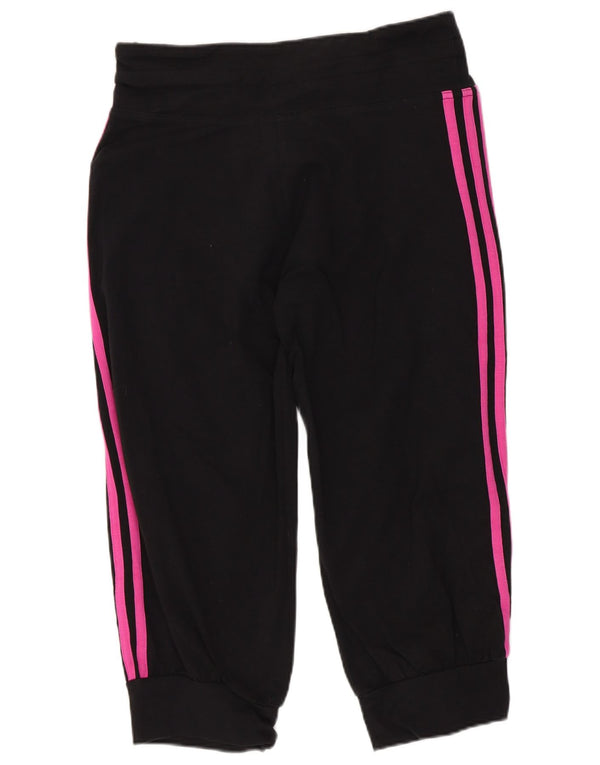 Adidas Womens Bermuda Sports Shorts UK 8 Small Black Cotton Sports
