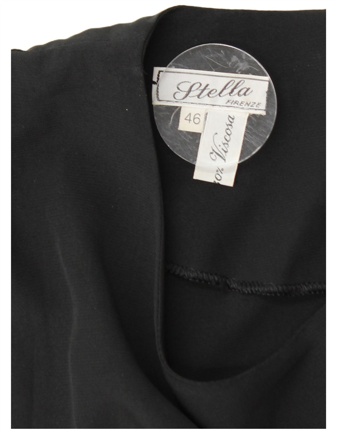 VINTAGE Womens Bodycon Dress IT 46 Large  Black Silk