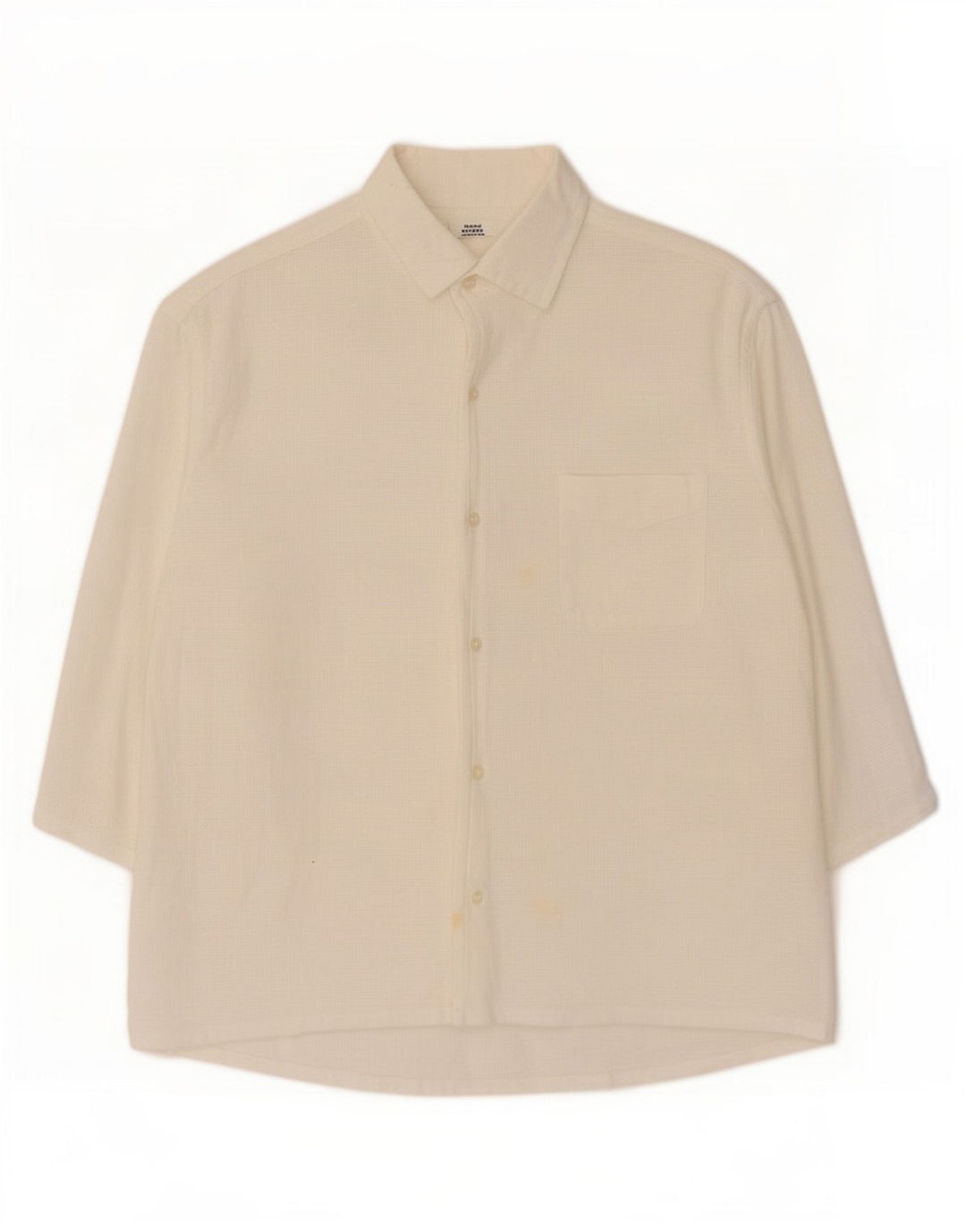Trussardi Herre 3/4-ærmet Overshirt Skjorte Large White