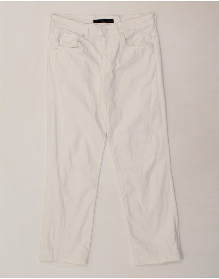 CALVIN KLEIN Womens Regular Fit Slim Jeans W30 L27 White Vintage Calvin Klein and Second-Hand Calvin Klein from Messina Hembry 