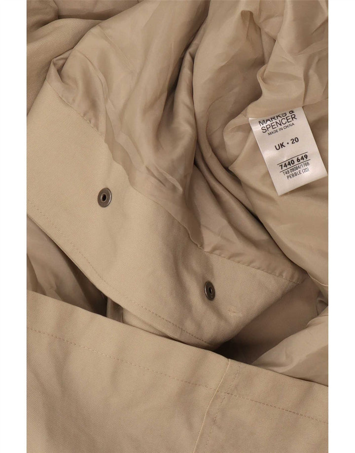 Marks & Spencer hættejakke til kvinder UK 20 2XL Beige polyamid