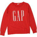 GAP Womens Graphic Sweatshirt Jumper UK 10 Small Red Cotton Vintage Gap and Second-Hand Gap from Messina Hembry 