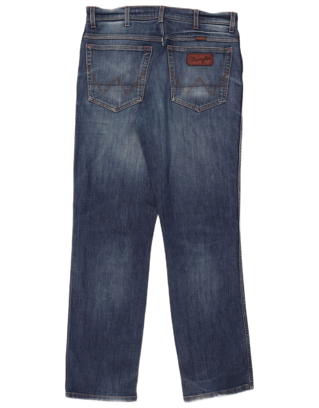 Wrangler Straight Jeans til mænd W33 L32 blå bomuld