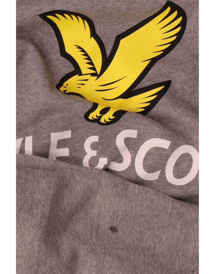 Lyle & Scott Boys Grafisk Sweatshirt Jumper 12-13 år Grå Flecked