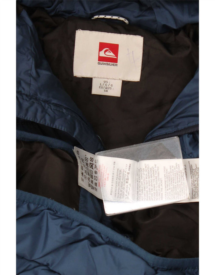 Quiksilver drenge hættepolstret jakke 13-14 år stor marineblå polyester