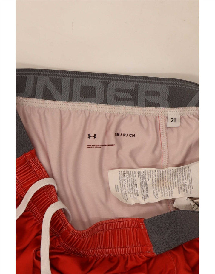 Under Armour Sportsshorts til kvinder UK 10 Small Red Colourblock Polyester
