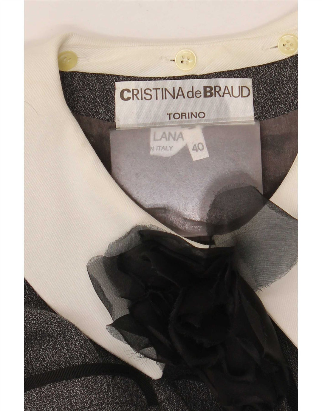 Cristina De Braud Dame Bubble Dress IT 40 Lille Grå Colourblock